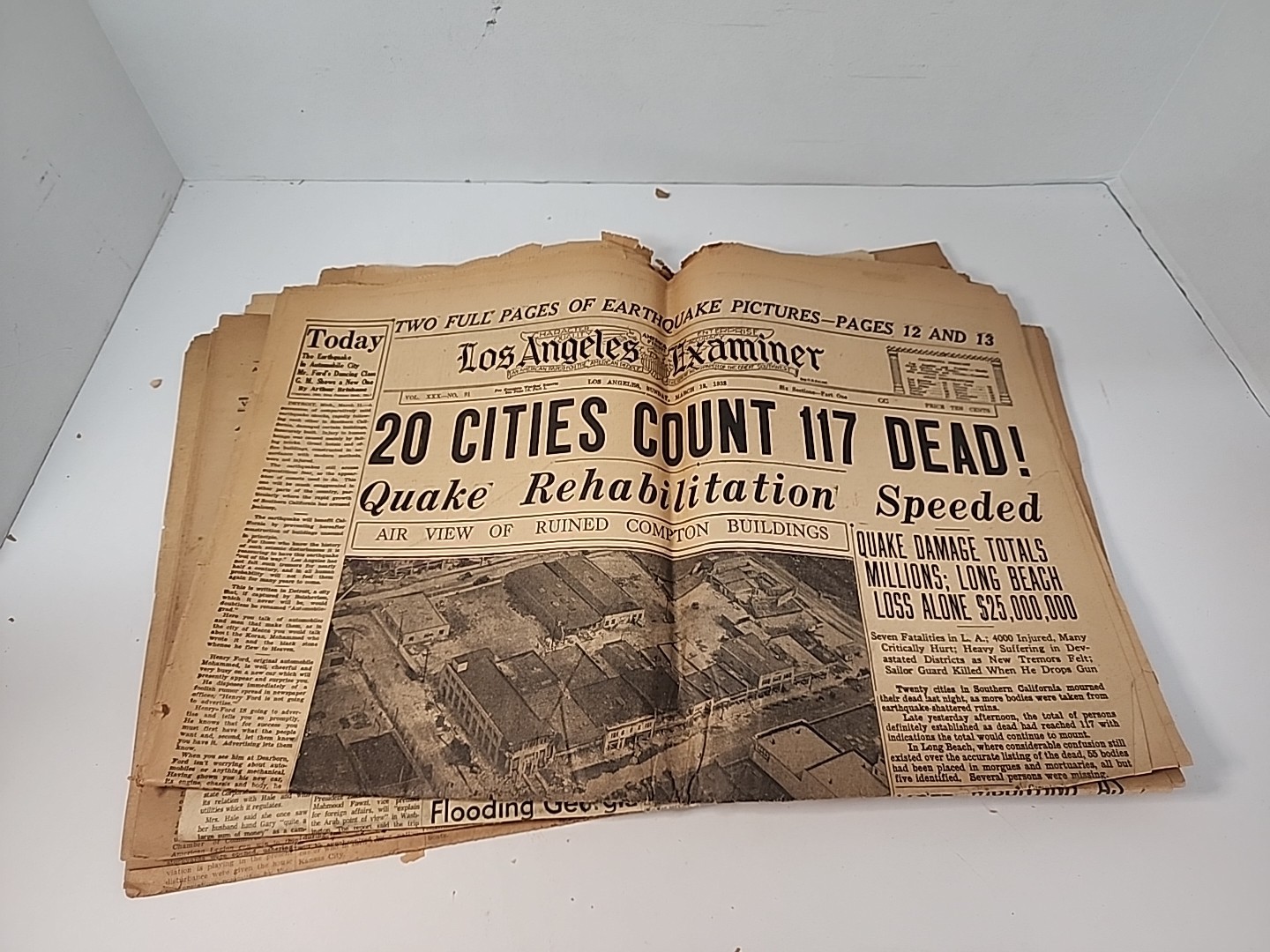 Lot Of Newspapers 1918, 1935 Will Rogers Plane Crash 1967 60 Years As A State OK