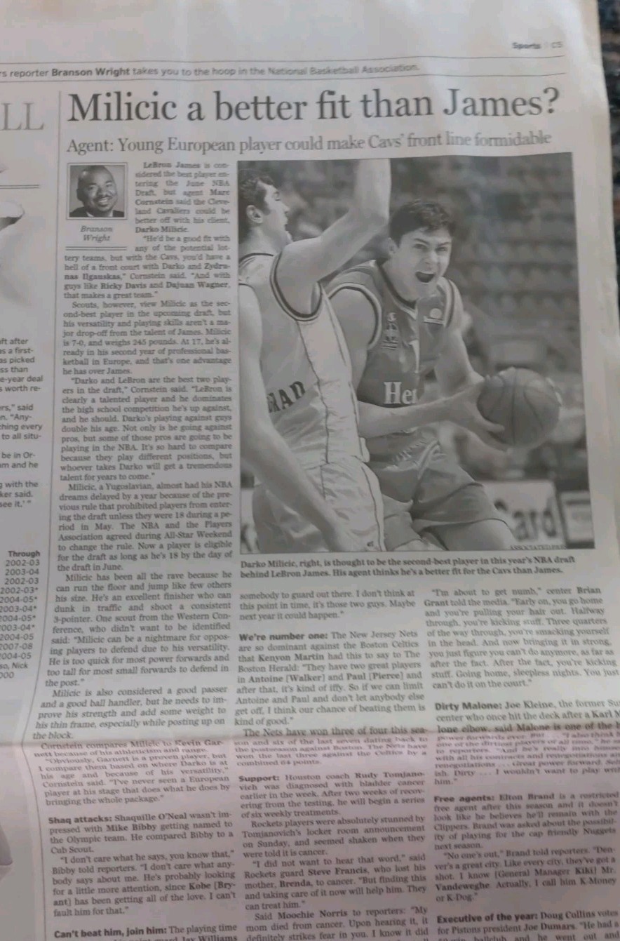 Plain Dealer newspaper LeBron James lot of 3 – 2003 high school 2004 ROY 2007