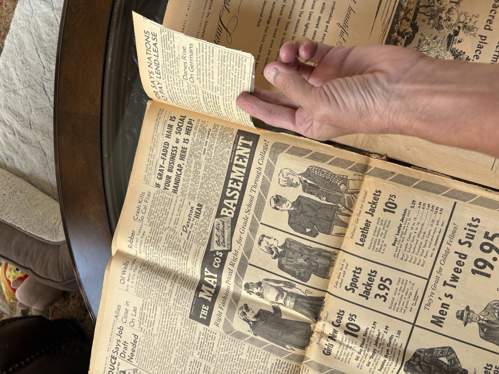 Vintage 1943 WAR EXTRA Newspaper