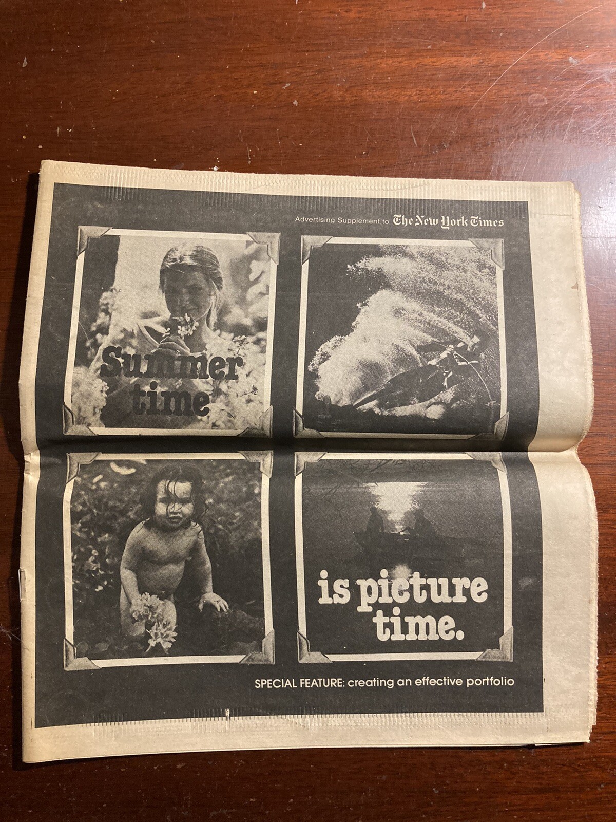 New York Times Advertising Supplement Effective Photography Portfolio May 1979
