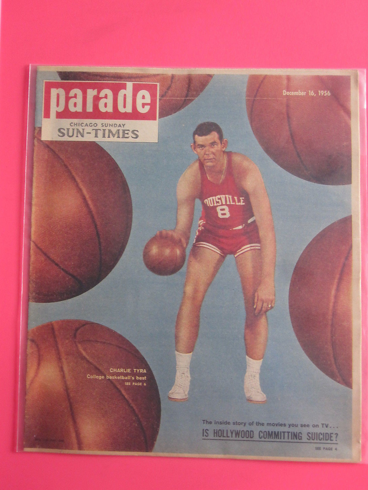 CHARLIE TYRA LOUISVILLE basketball PARADE magazine Chicago Sun Times 1956