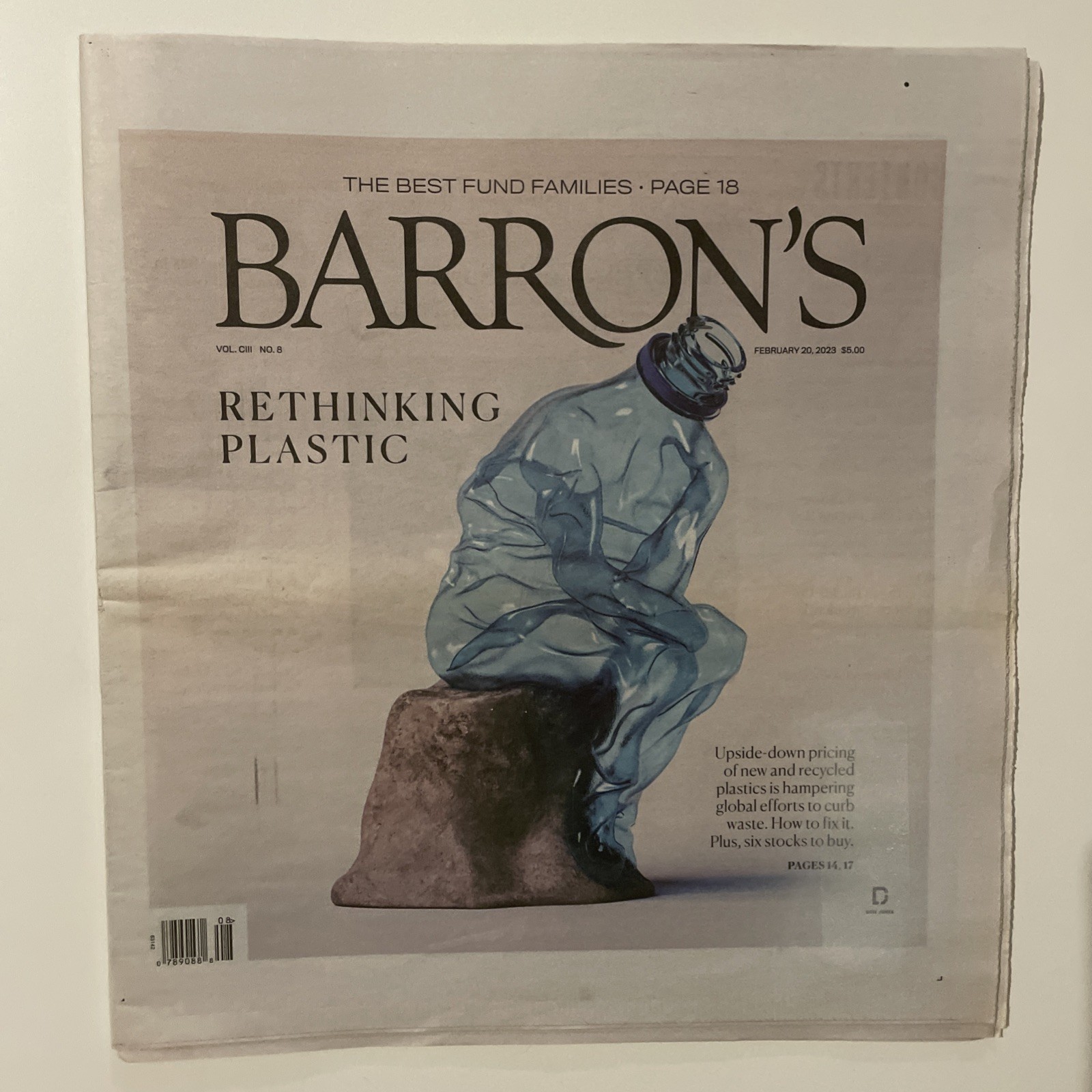 Barron’s Newspaper February 20, 2023- Rethinking Plastic.