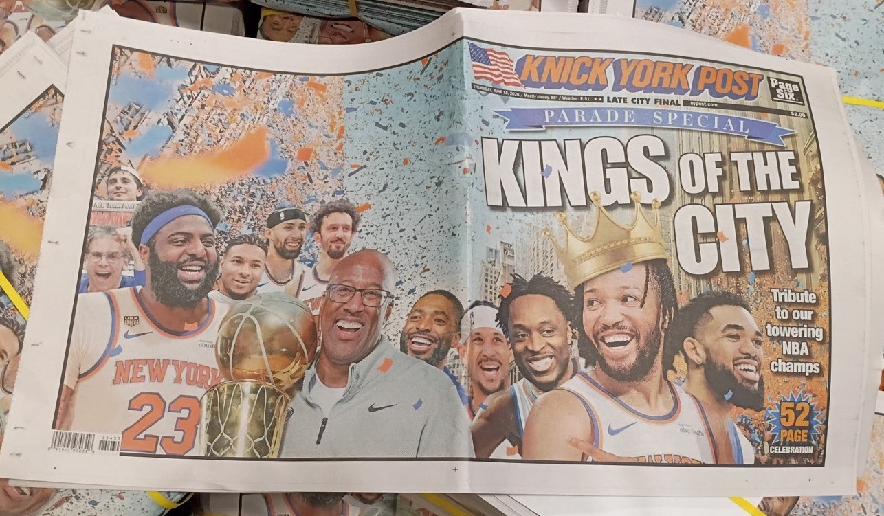 New York Post NY KNICKS Parade Special Kings of the City 2026 Champs Newspaper
