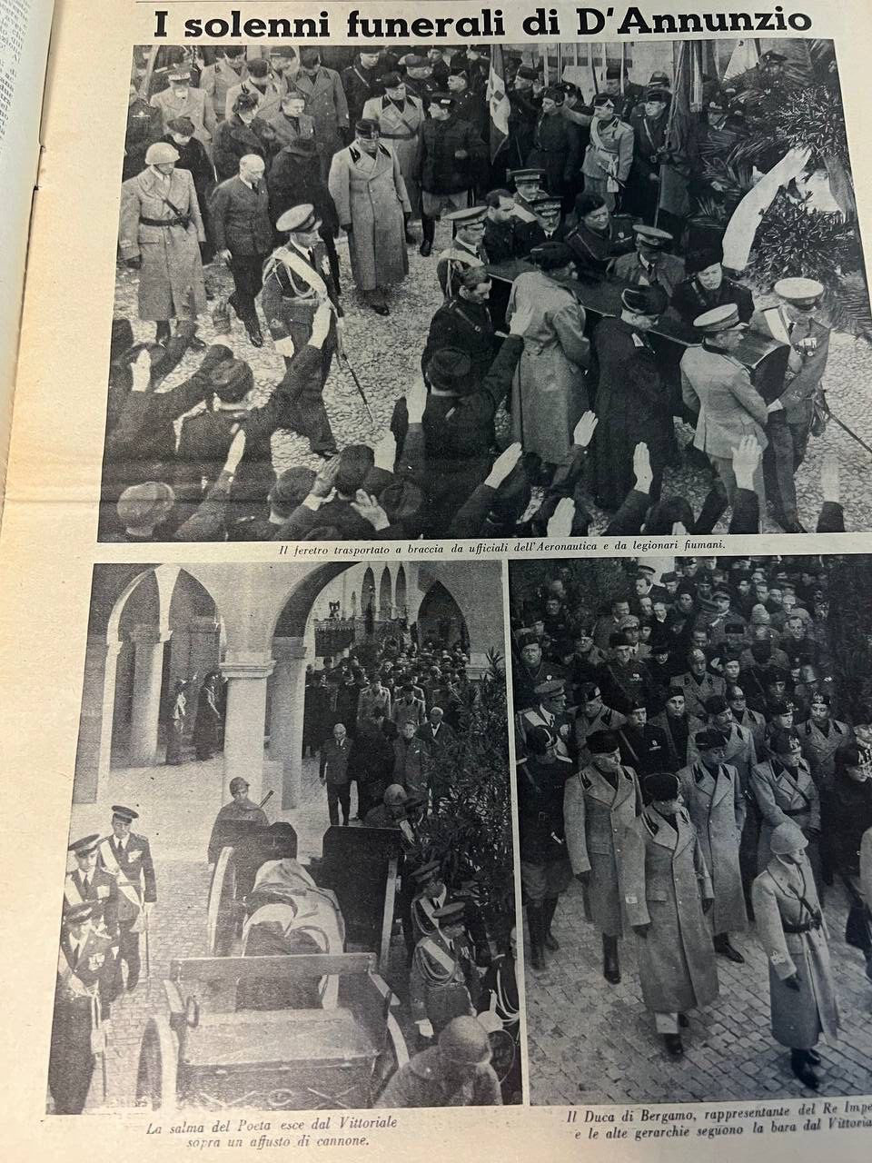 1938 Death of the Poet Writer Aviator War Hero Gabriele D’Annunzio CAMPARI C7-4