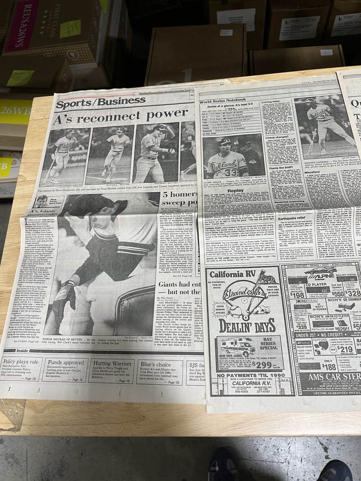 San Jose Mercury newspaper lot. 1989 MLB World Series. Oakland A’s S.F. Giants