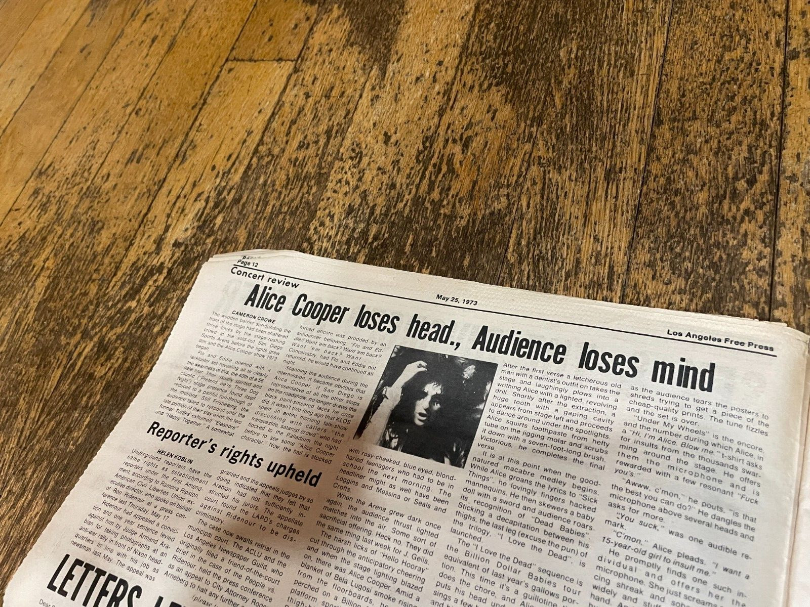 Los Angeles Free Press Newspaper May 1973 Alice Cooper Dr John Muddy Waters