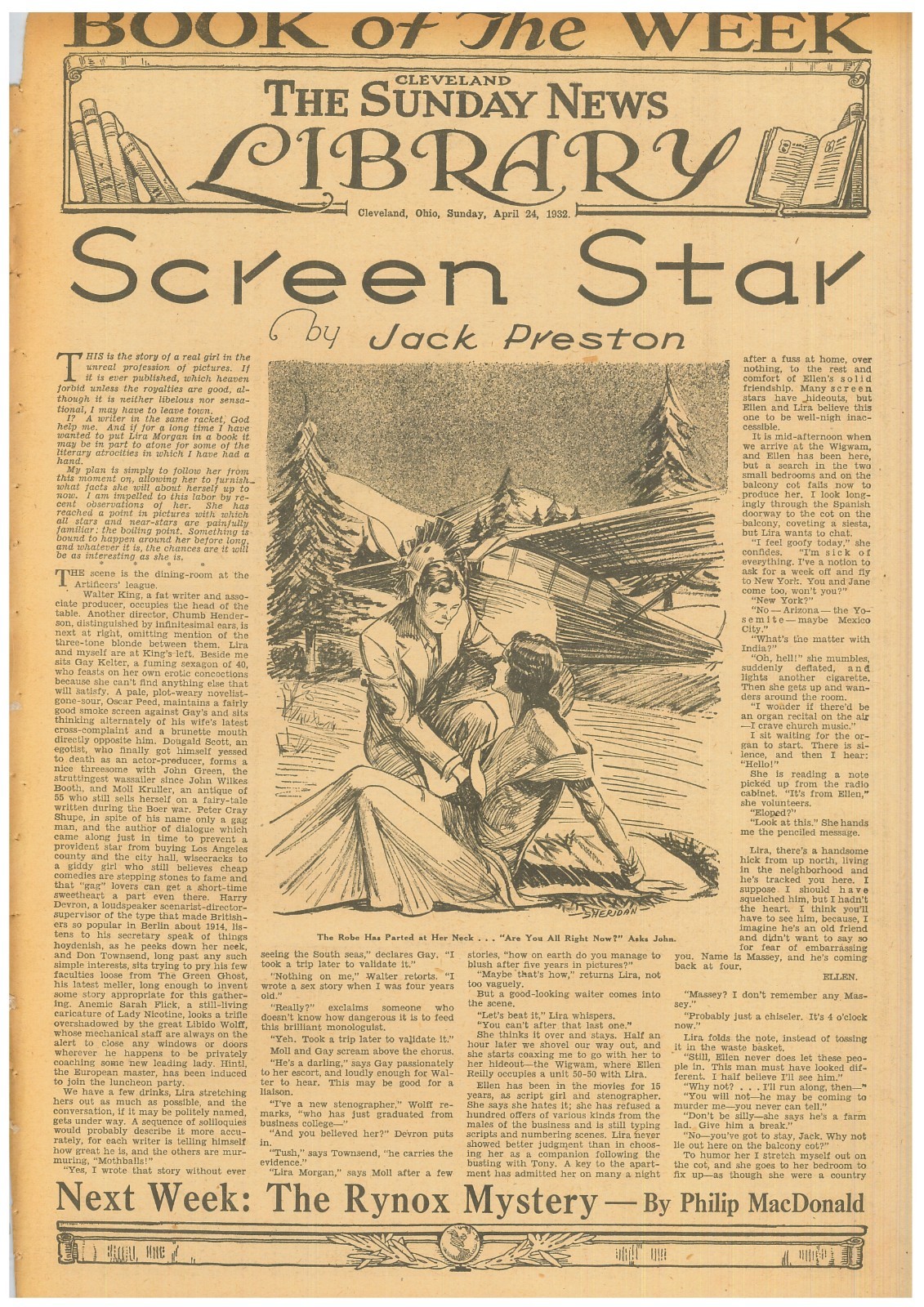 Screen Star 1st Edition by Jack Preston illustrated by Sheridan April 24 1932