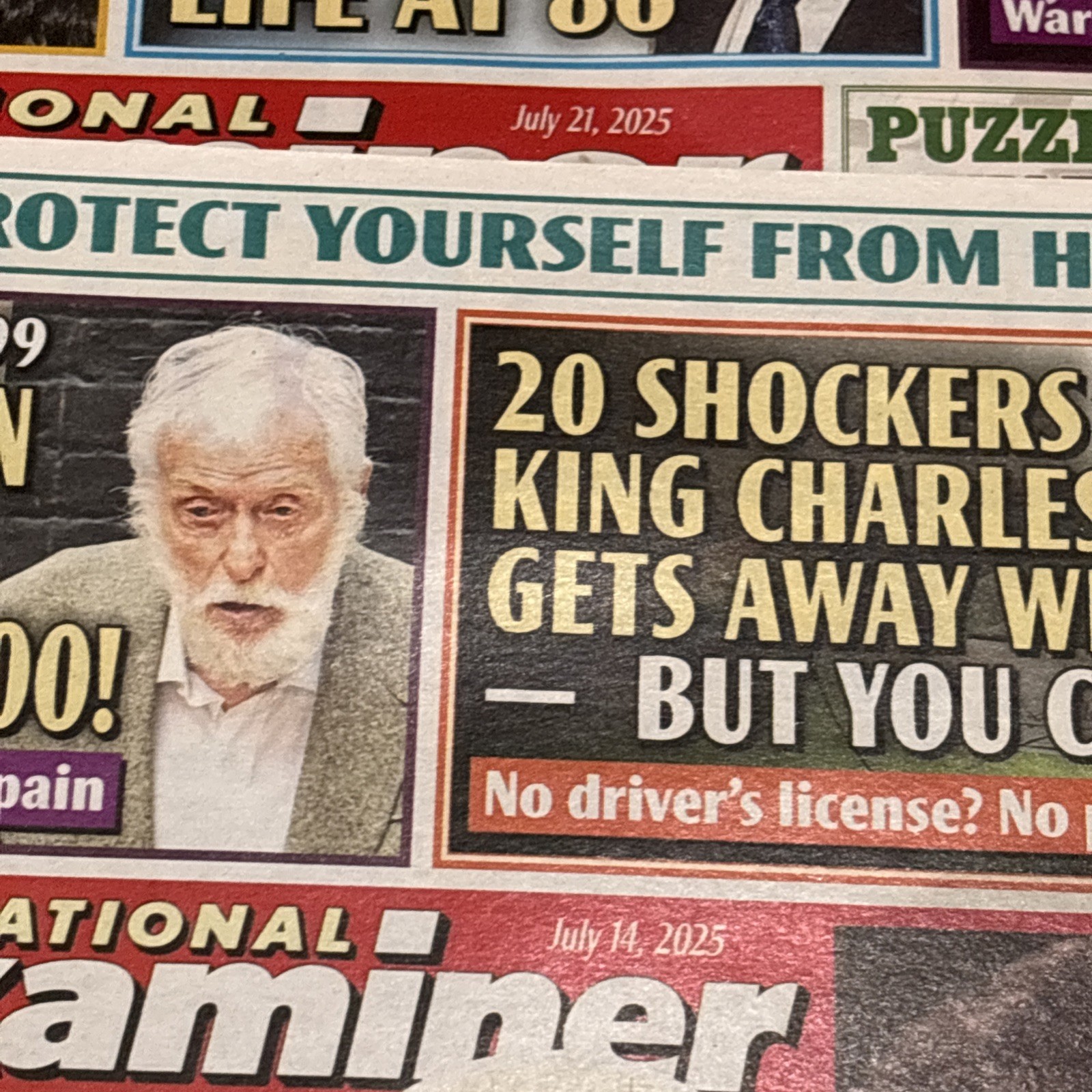 Globe Examiner Enquirer 10 Lot JFK EPSTEIN TRUMP MARISKA CHARLES JULY AUG 2025