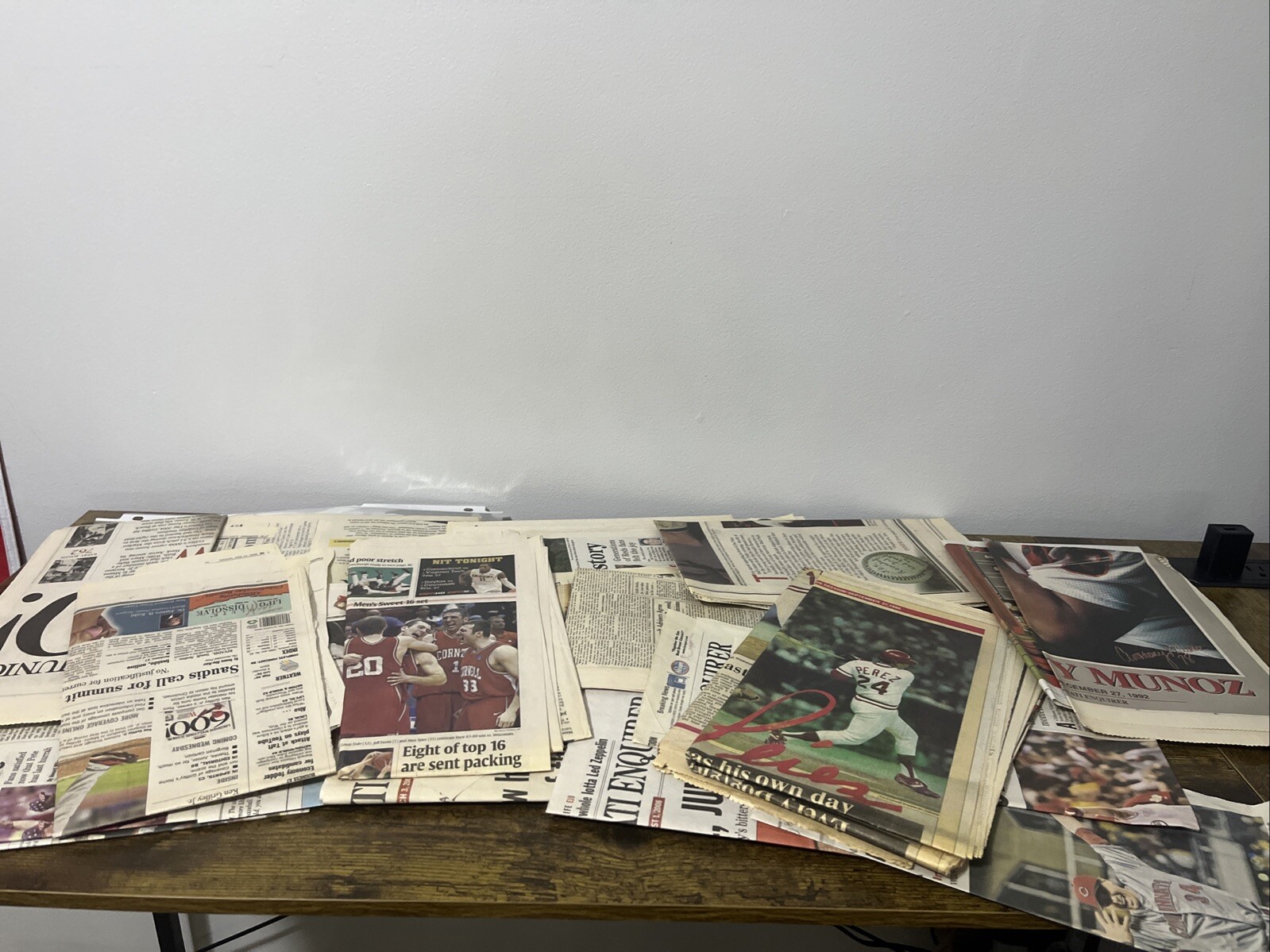 Stack Of Vintage Cincinnati Reds Newspaper – (1983-2014)