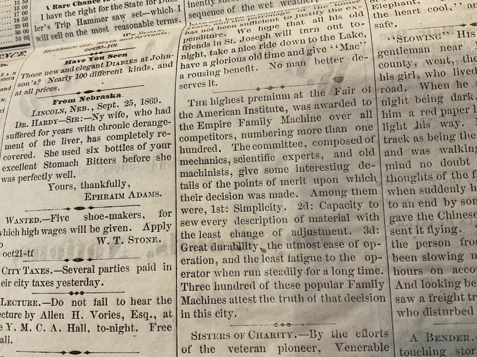 4 Missouri Civil War Reconstruction News 1869 St Joseph Negros Cachiz Apache