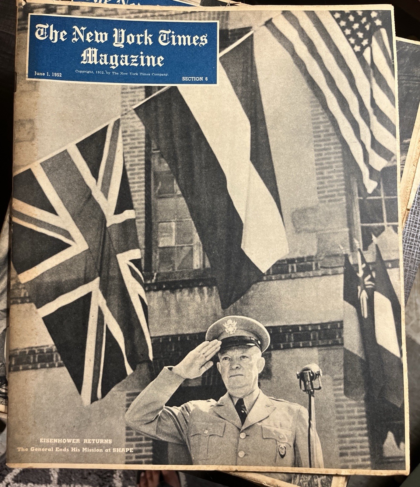 June 1, 1952 Eisenhower Returns New York Times Magazine