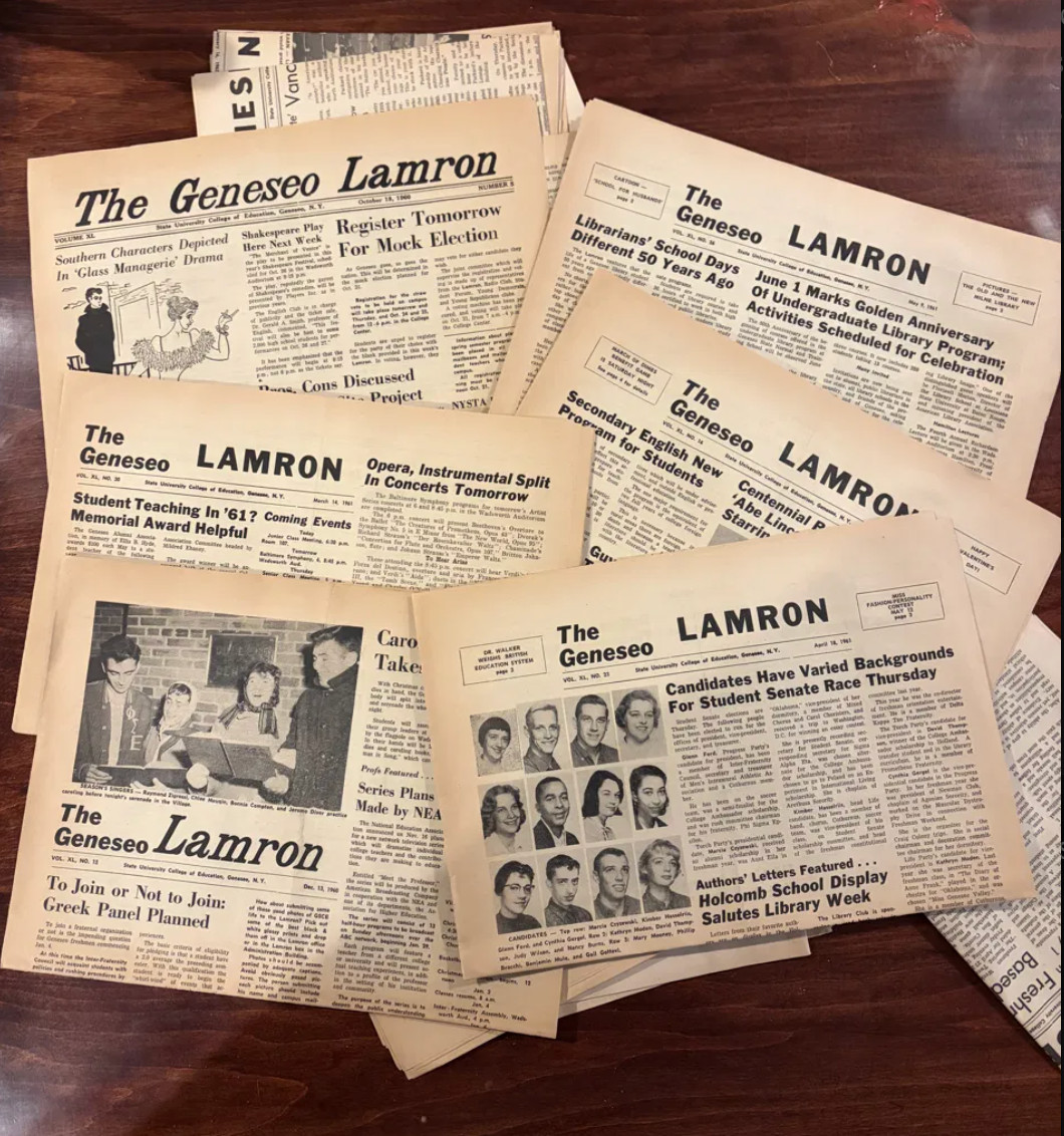1960-61 SUNY GENESEO LAMRON New York State University Newspaper Lot 20+ ISSUES