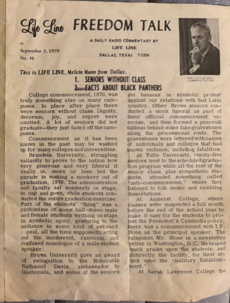 Black Panther Party Antagonist – Melvin Munn – (5) Leaflet Newsletters