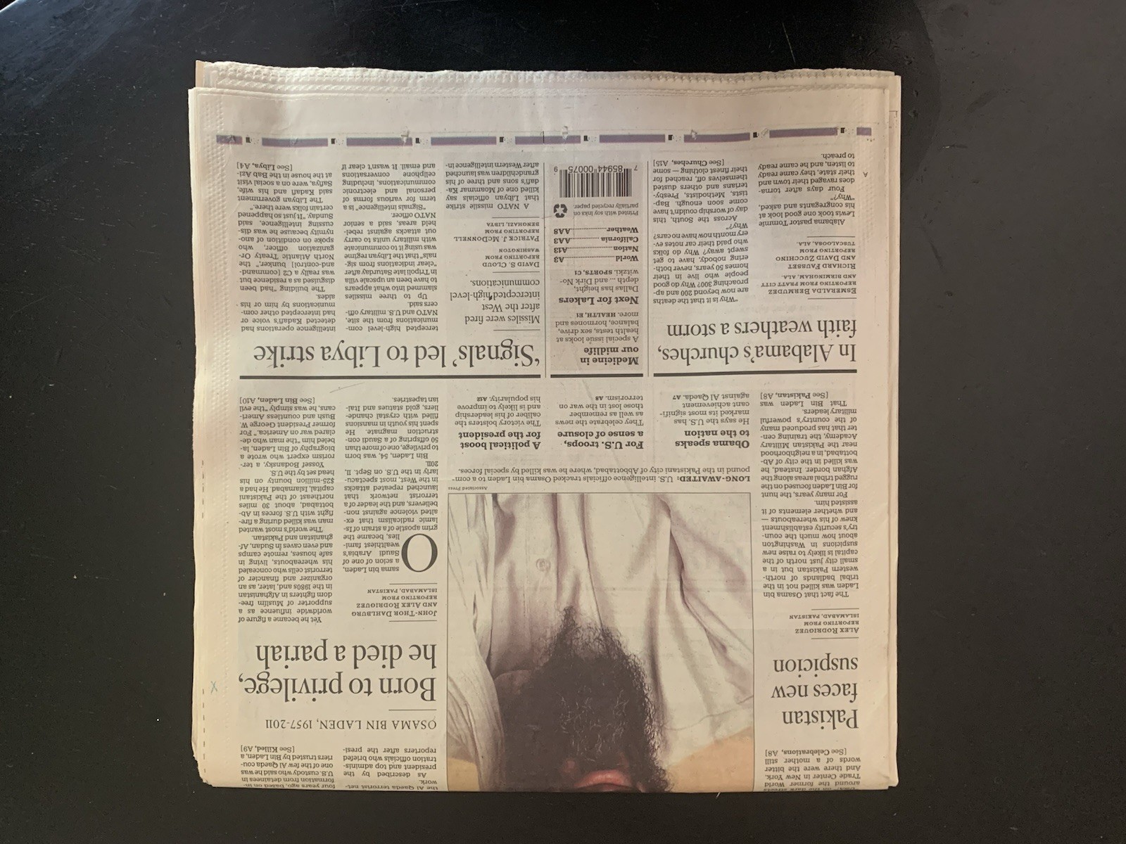 Los Angeles LA Times “U.S. Kills Bin Laden” May 2 2011 Full Newspaper Paper