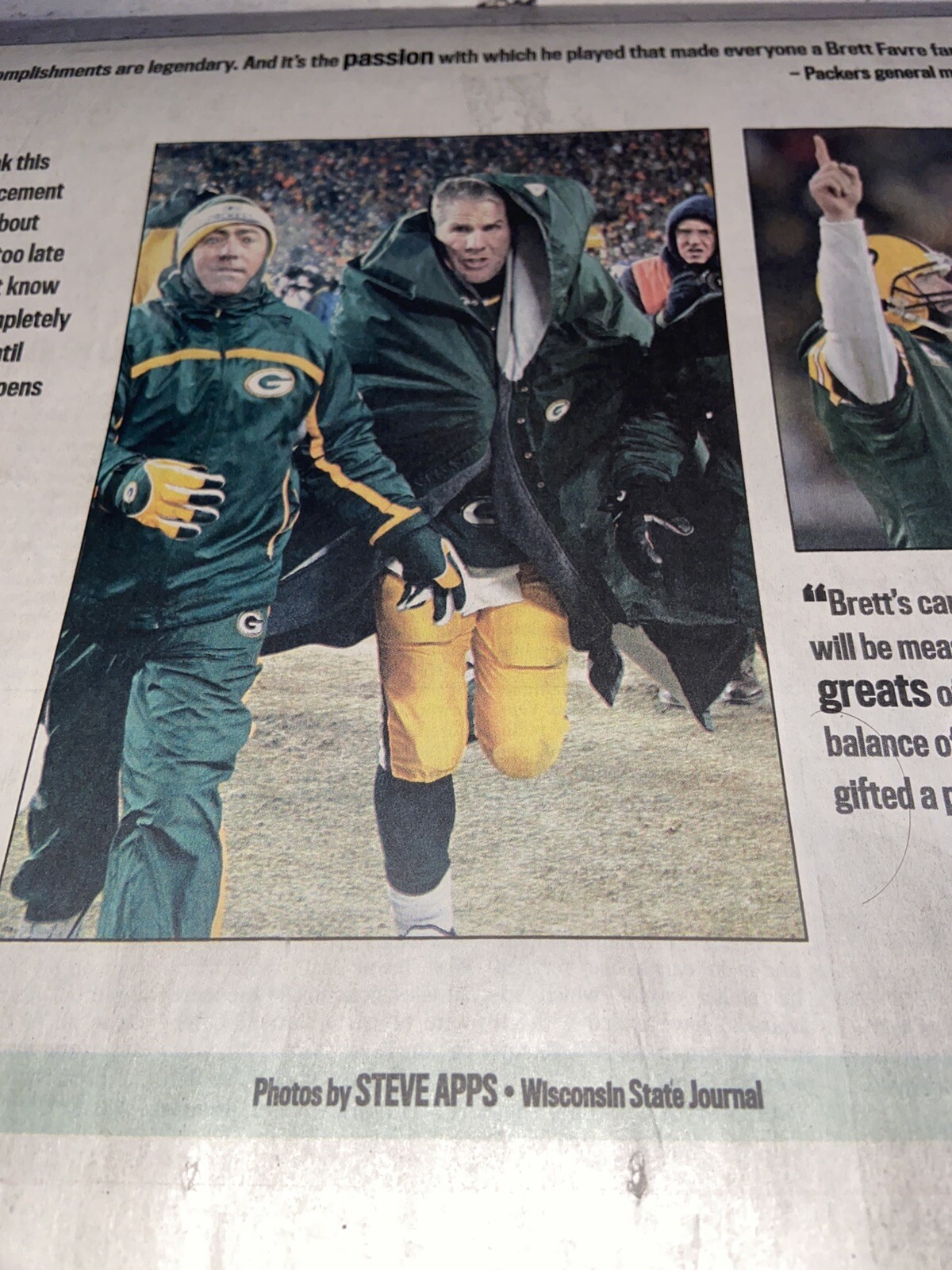 2008 Wisconsin State Journal Brett Favre Commemorative Edition “ Farewell”
