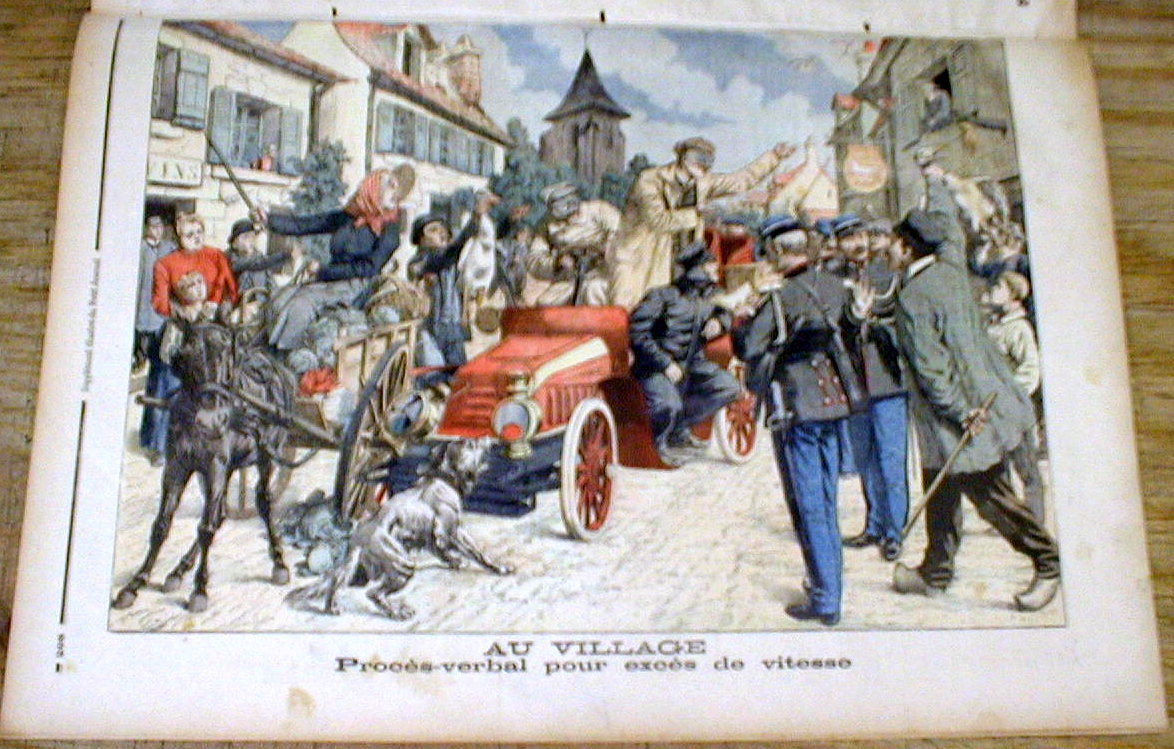 2 1904 COLOR illustrated newspapers w images VERY EARLY AUTOMOBILE RACE n Europe