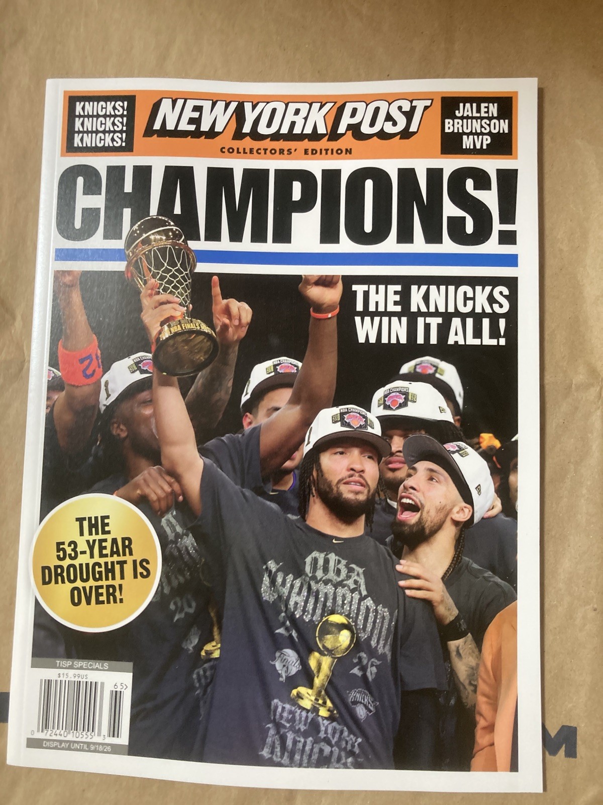 NY Post & ESPN Knicks 2026 NBA Champions Commemorative Edition Magazines! New?