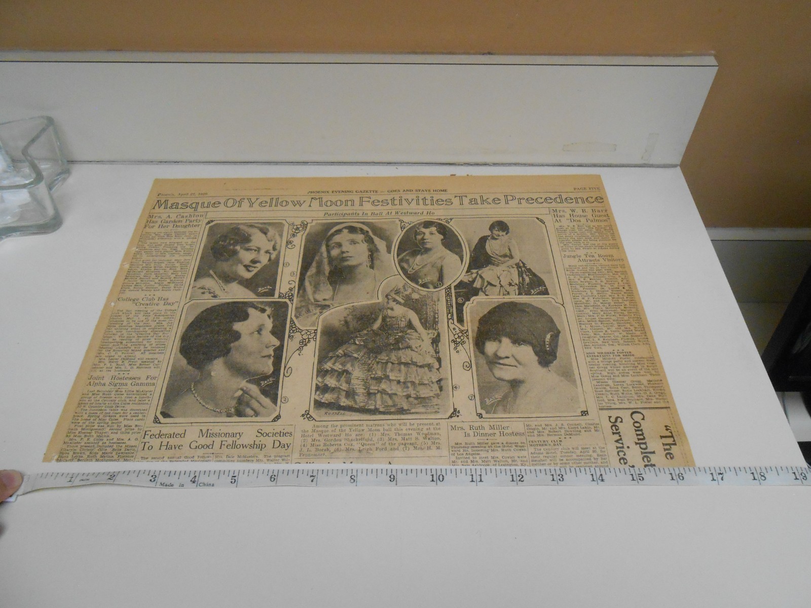 Phoenix matrons Newspaper Photos. Phoenix – Mrs. Gordon Shackelford. Clipped