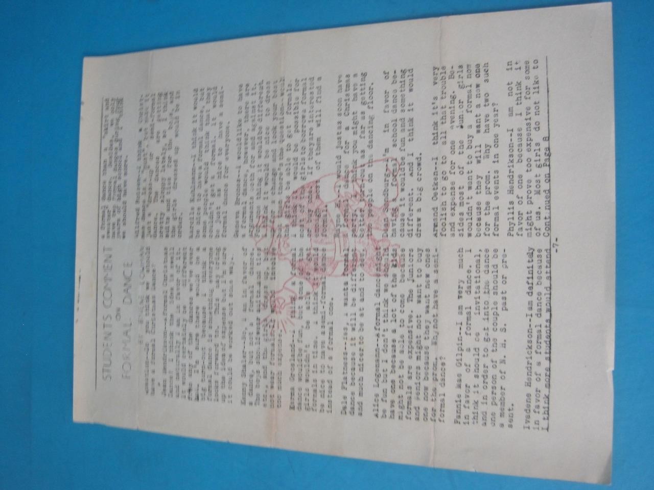 LOT OF 14 THE VIKING NORTHWOOD HIGHSCHOOL IOWA 1947-1948 NEWSPAPER BOOKLET RARE
