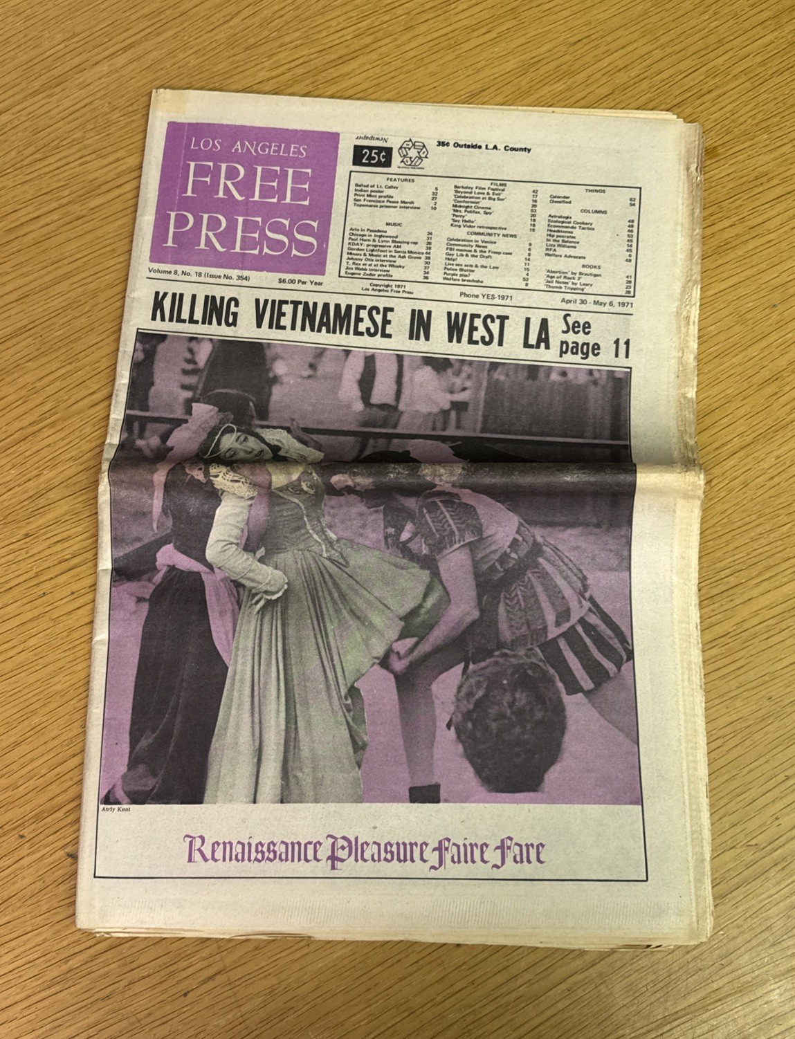 Los Angeles Free Press Lot Of 6 1970-71 VINTAGE COUNTERCULTURE NEWSPAPER ZINE
