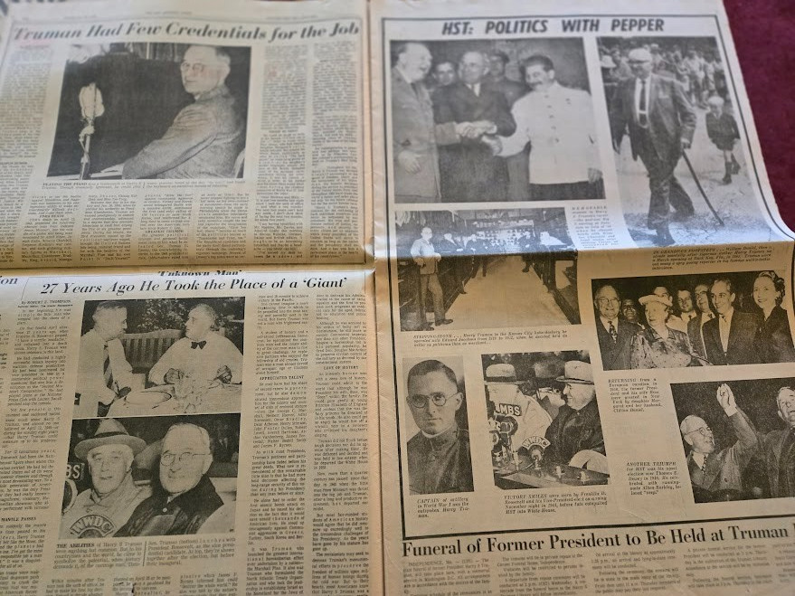 Vtg San Antonio Light Newspaper Lot~1969 Eisenhower~1972 Truman~73 LBJ~ 79 Wayne