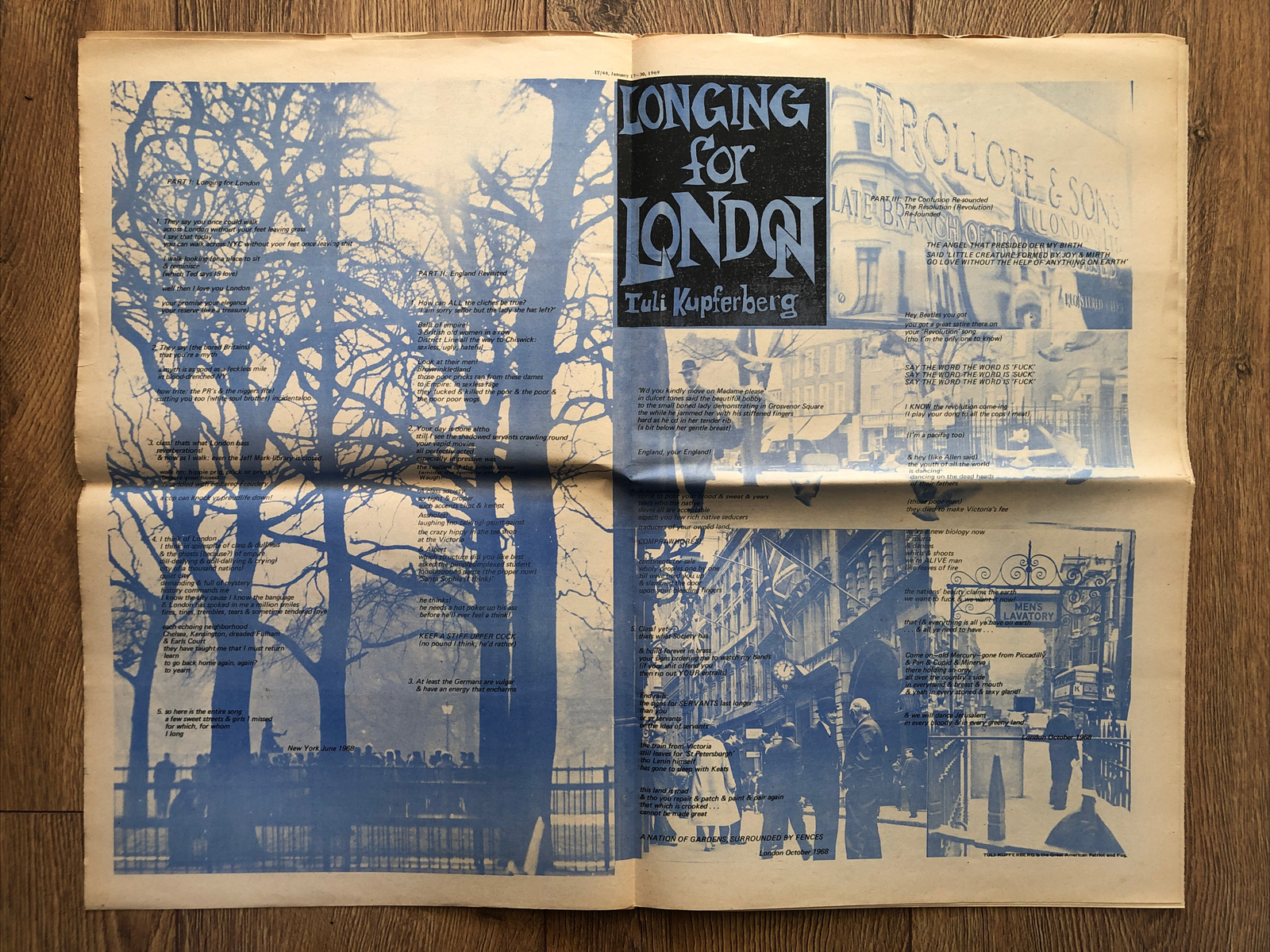 IT International Times Newspaper Hippy Beatnik Rare – No. 48 January 17-30 1969
