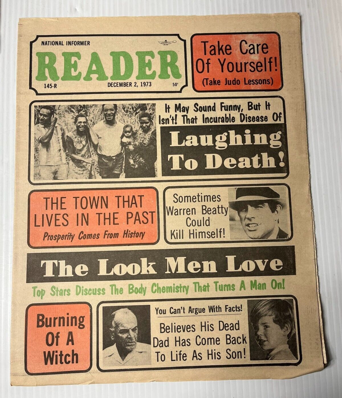 The National Informer Tabloid Newspaper December 2 1973 Issue Warren Beatty