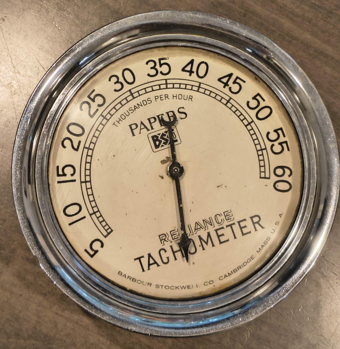 Printing Press Gauge from Philadelphia Bulletin or Inquirer Papers per Hour