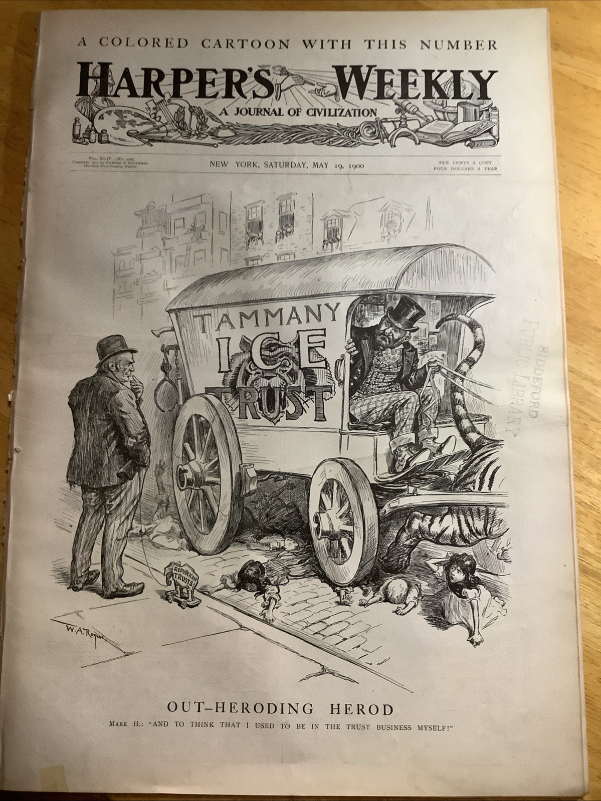 1900 HARPERS WEEKLY NEWSPAPER / MAGAZINE ~ KLONDIKE ~ DAWSON