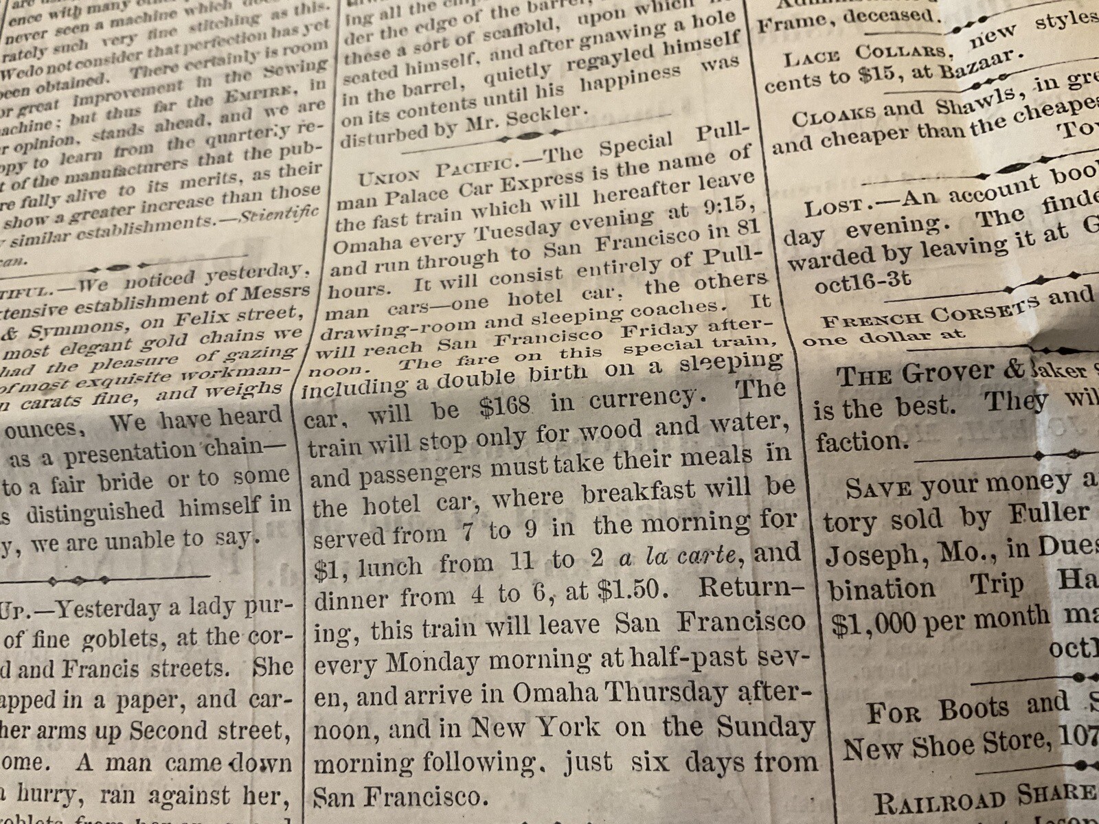 4 Missouri Civil War Reconstruction News 1869 St Joseph Negros Cachiz Apache