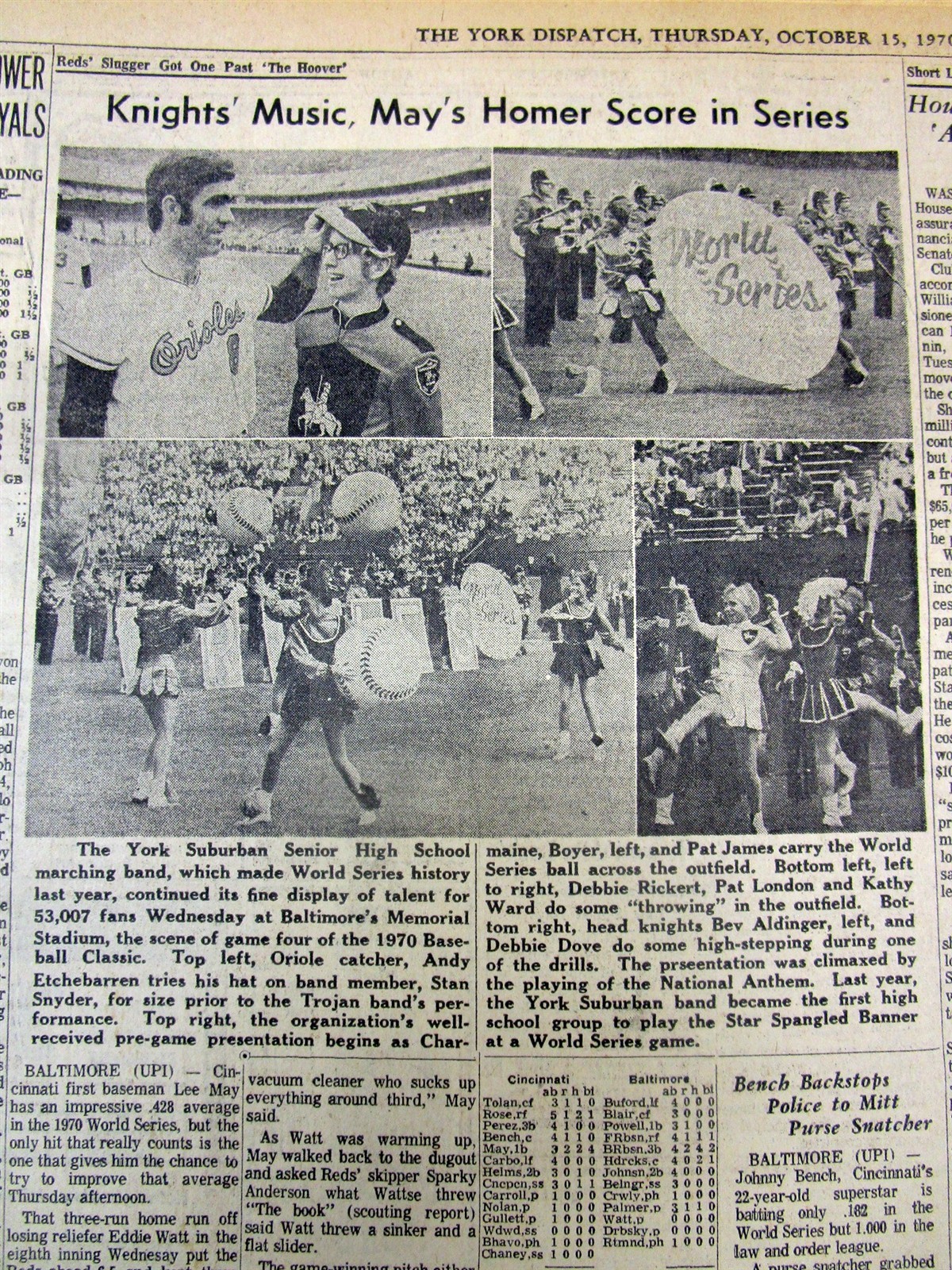 8 1970 newspapers BALTIMORE ORIOLES win baseball WORLD SERIES vs Cincinnati Reds