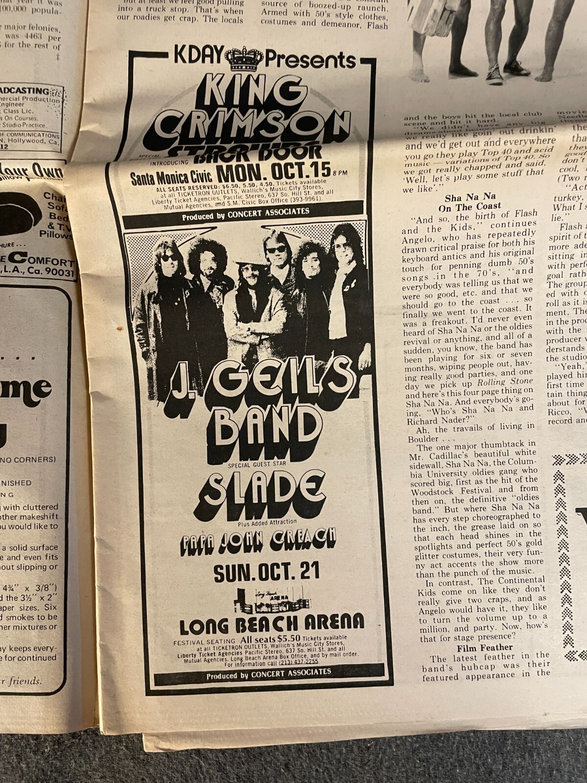 Oct 1973 Los Angeles Free Press Newspaper Iggy Pop & the Stooges John Prine BOC