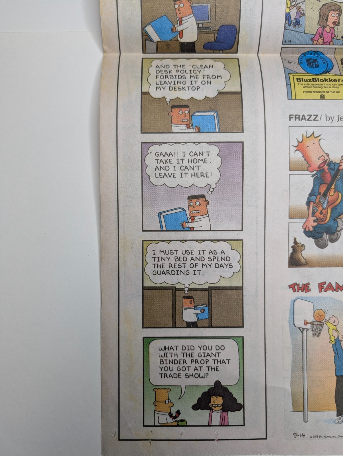 2003 Waterloo Courier Sunday Comics Snoopy Joe Cool Garfield Dilbert Scott Adams