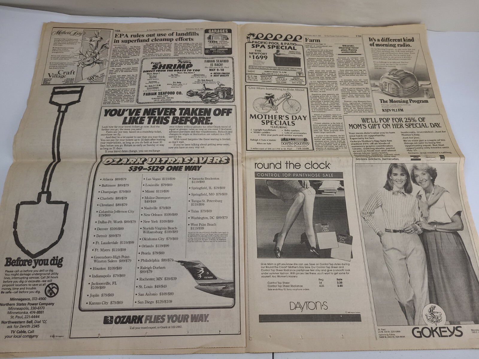 Saint Paul Minnesota Pioneer Press Newspaper Wisconsin Section A Only May 8 1985