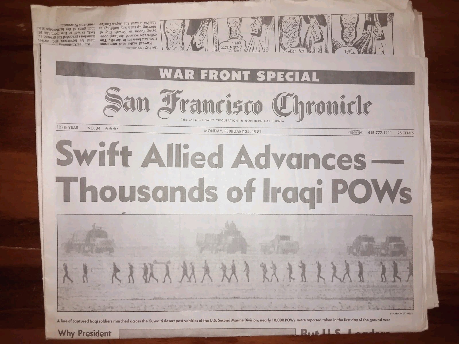 War Front Special San Francisco Chronicle February 25 1991 Newspaper