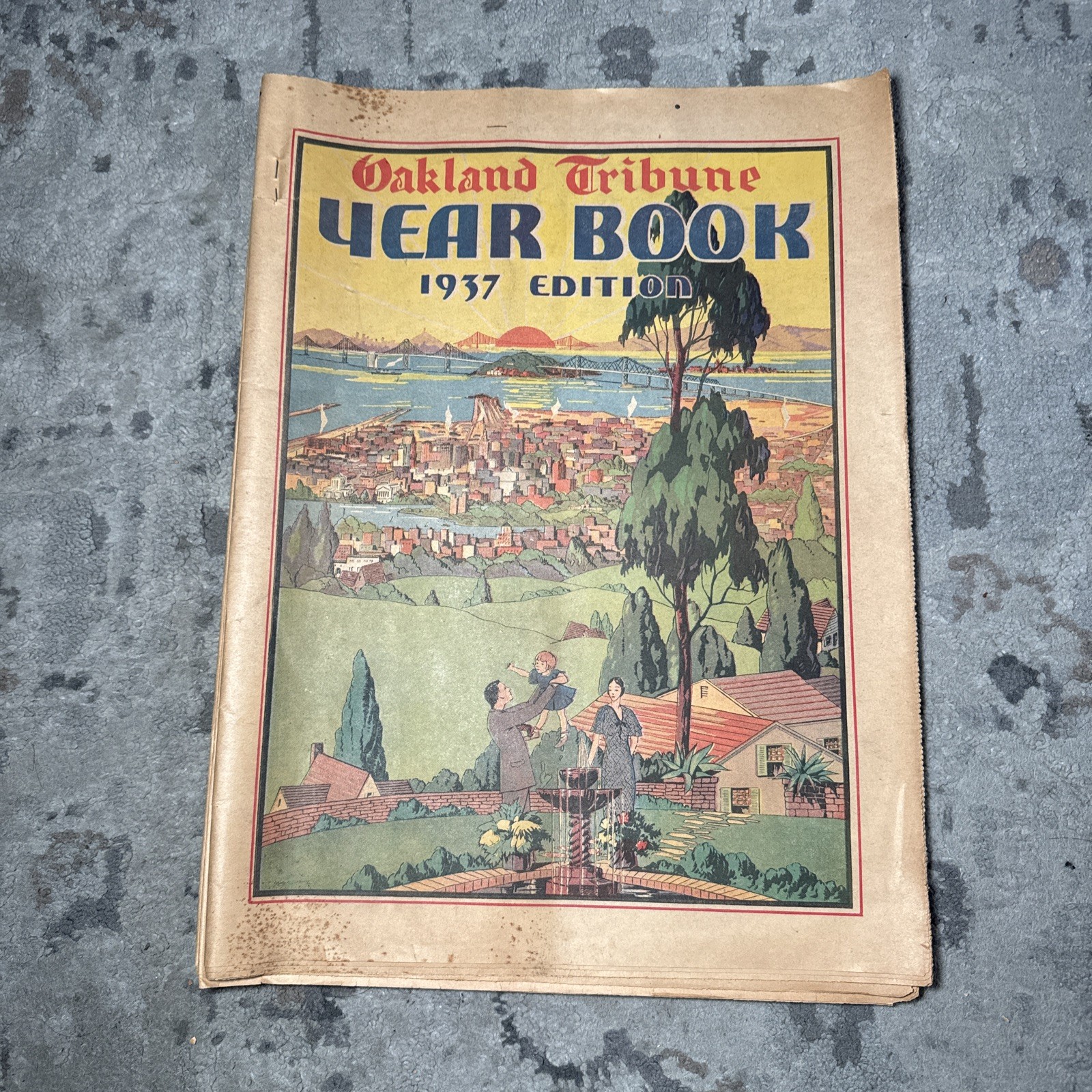 VTG Original Metropolitan Oakland & Oakland Tribune 1937 Year Book 3 Sections