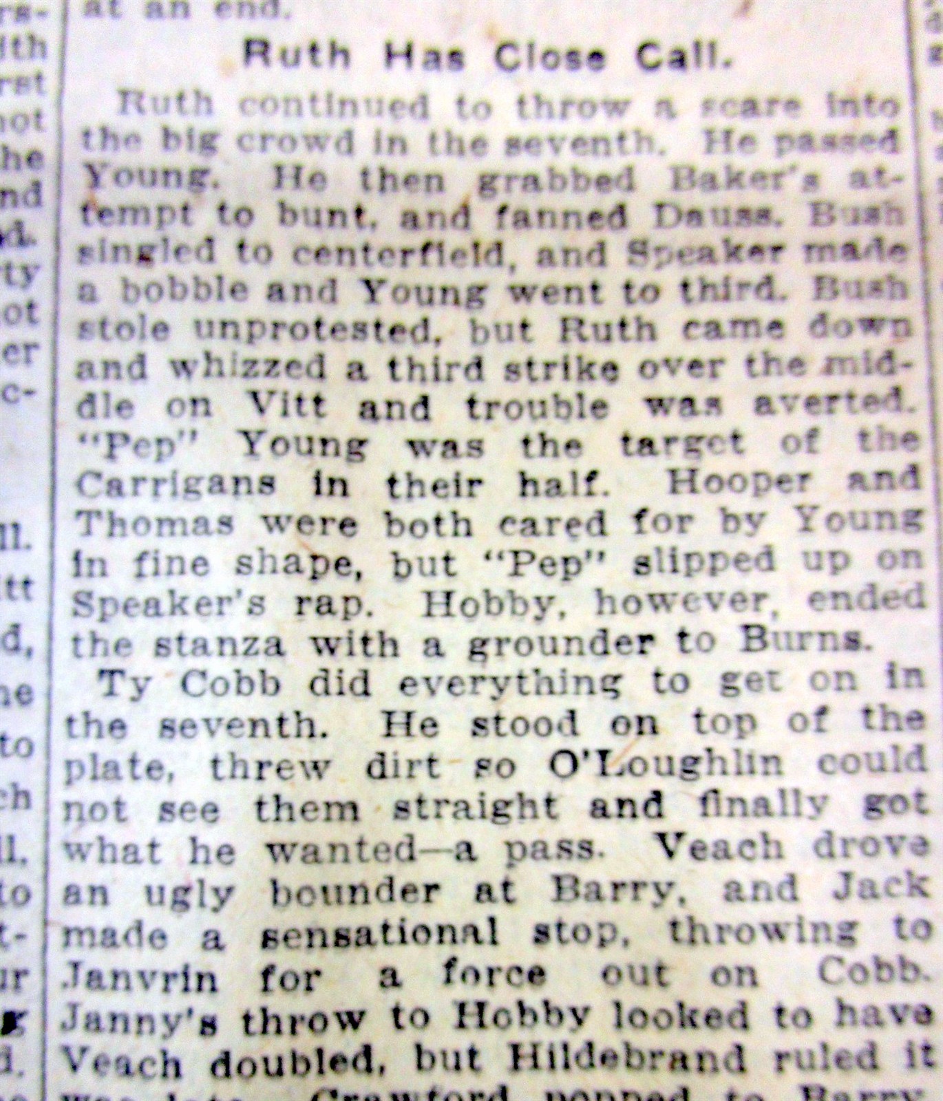 1915 newspaper Boston Red Sox w pitcher BABE RUTH going to BASEBALL WORLD SERIES