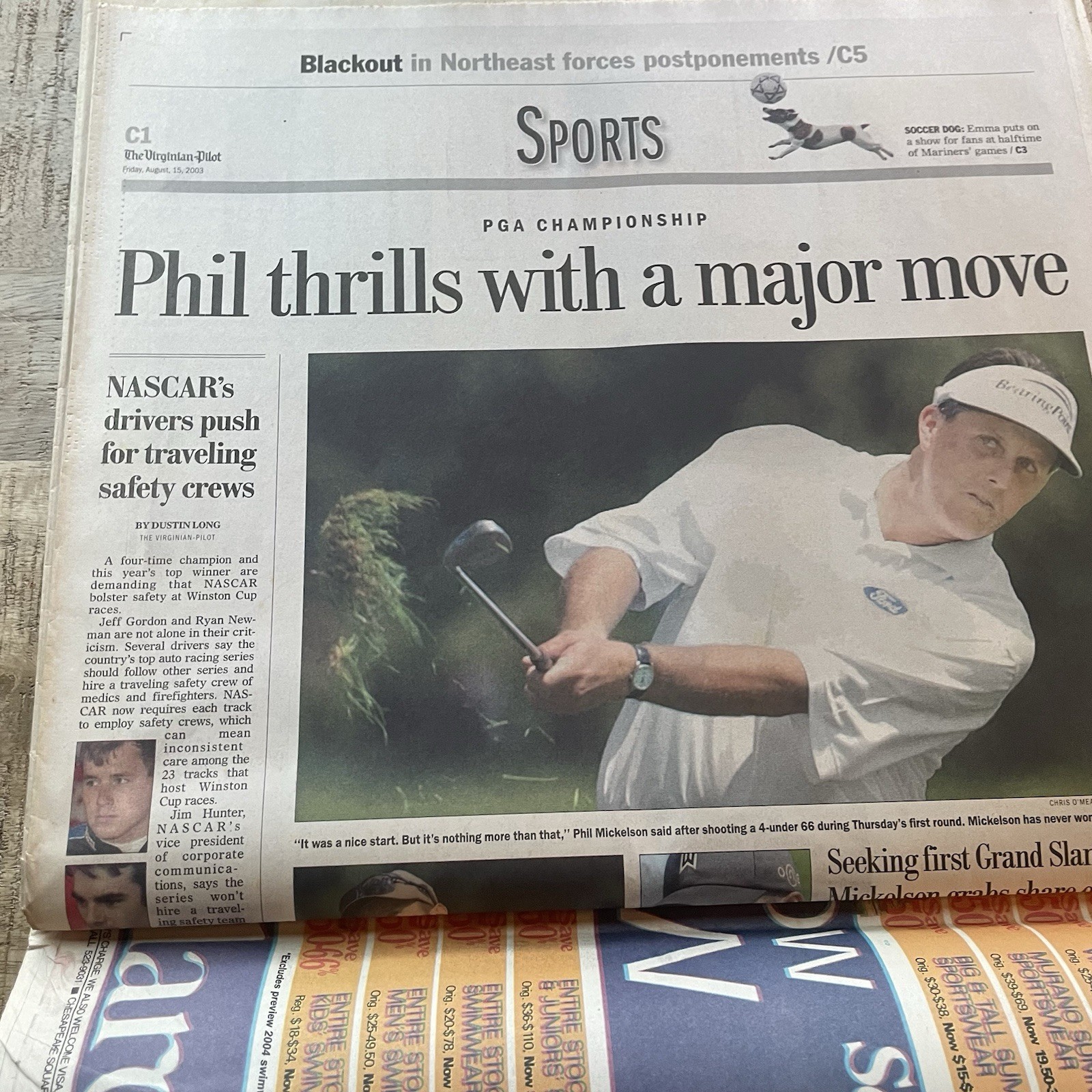 The Virginia-Pilot August 15, 2003 Blackout Full Newspaper