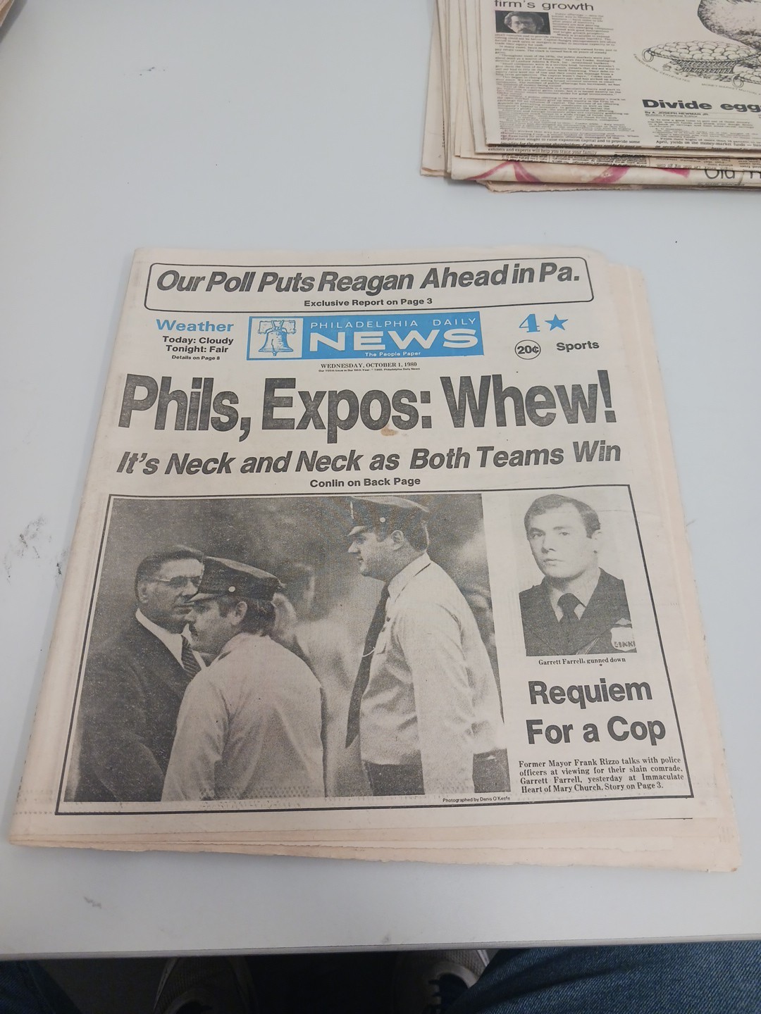 Philadelphia Daily News Wednesday Oct 1 1980 Vintage Pennsylvania Newspaper