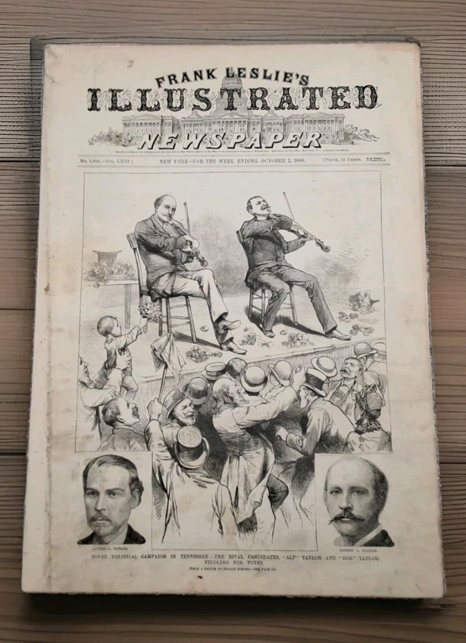 Frank Leslie’s Illustrated Newspaper October 2nd, 1886 The Tennessee Candidates