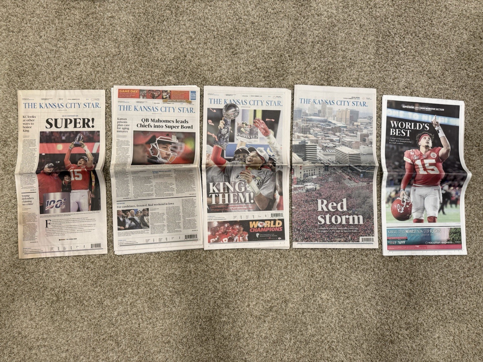 Kansas City Chiefs Super Bowl LIV 2020 Newspaper Set – Kansas City Star