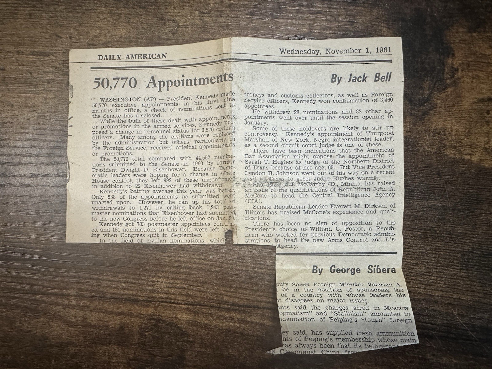 Vintage 1961 Daily American Luigi Einaudi Death Newspaper Clipping Italy
