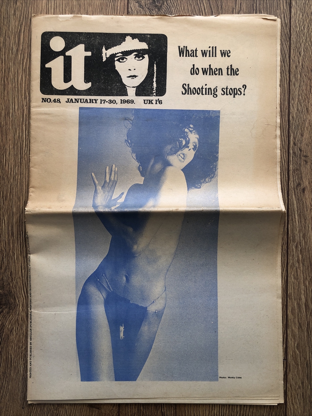 IT International Times Newspaper Hippy Beatnik Rare – No. 48 January 17-30 1969