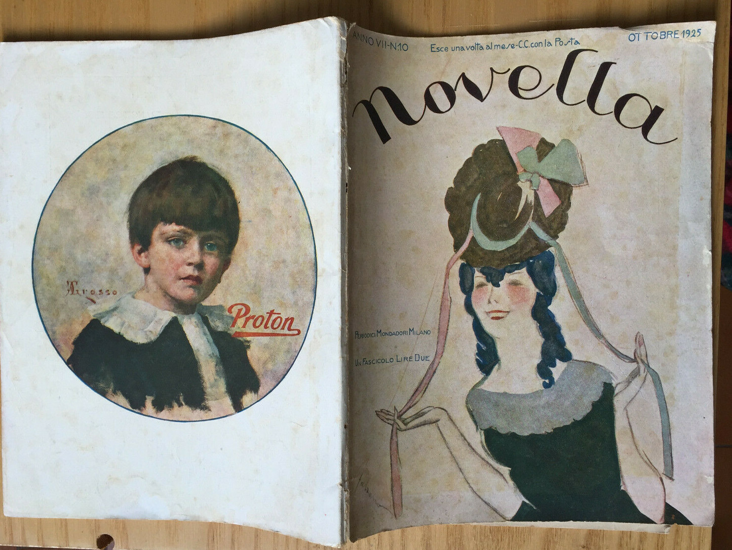 MONDADORI NOVELLA PERIODICAL ITALIAN WRITERS N° 10 1925 GOTTA CURCIO PANZINI