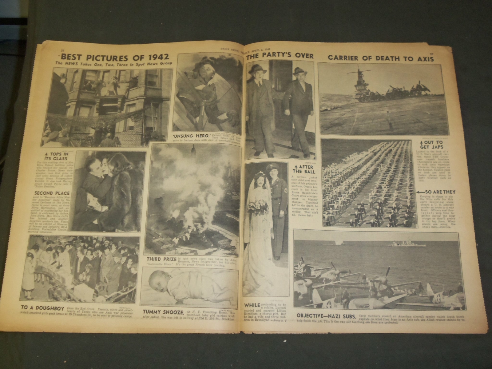 1943 APRIL 2 NEW YORK DAILY NEWS – PLANES RUSH TROOPS TO ROMMEL’S AID – NP 4321