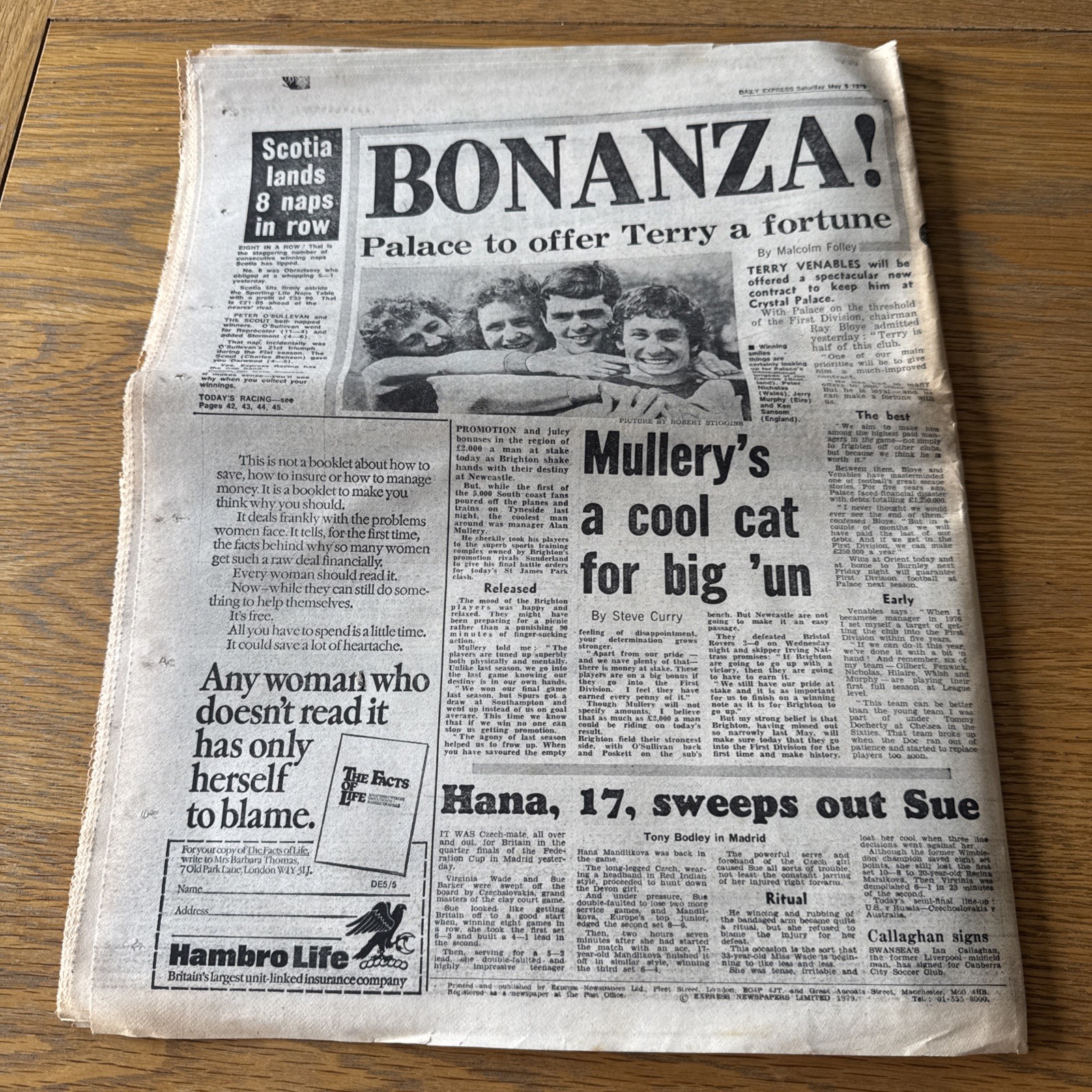 Daily Express Newspaper – 5th May 1979 – Margaret Thatcher Front Cover