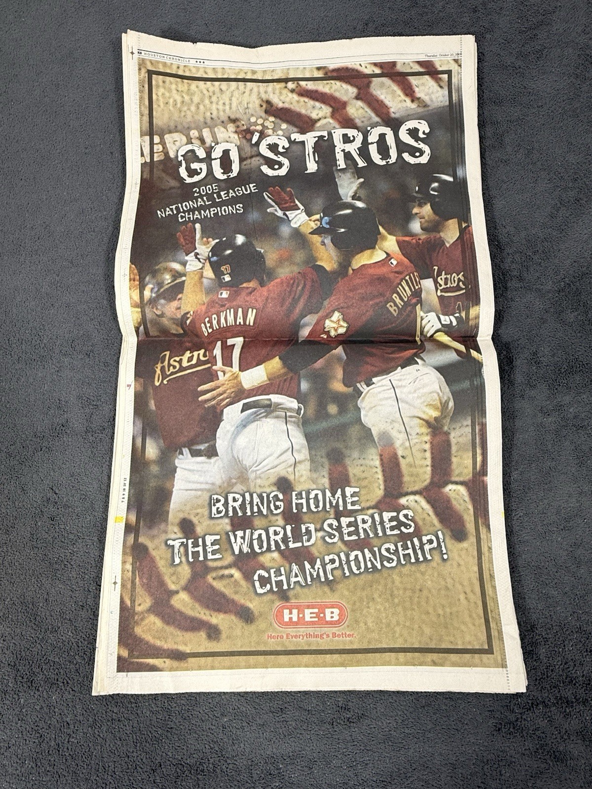 Houston Chronicle 2005 Astros Pennant World Series Headline Complete NL CHAMPS