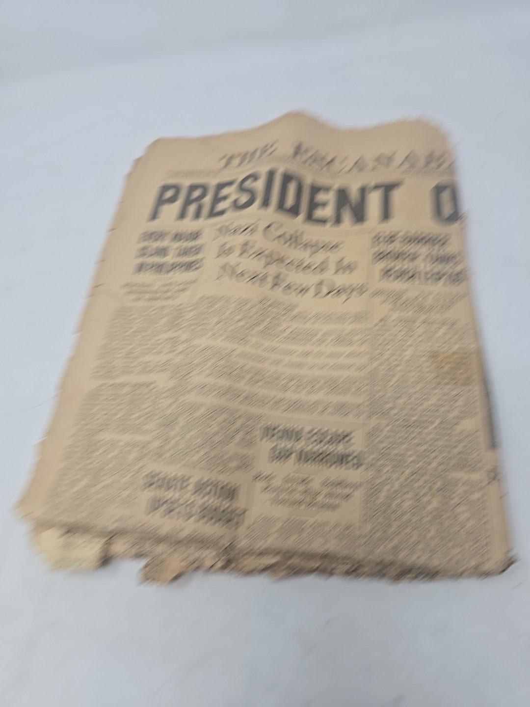 President Roosevelt Dead newspaper 1945 The Escanaba Daily April 13th