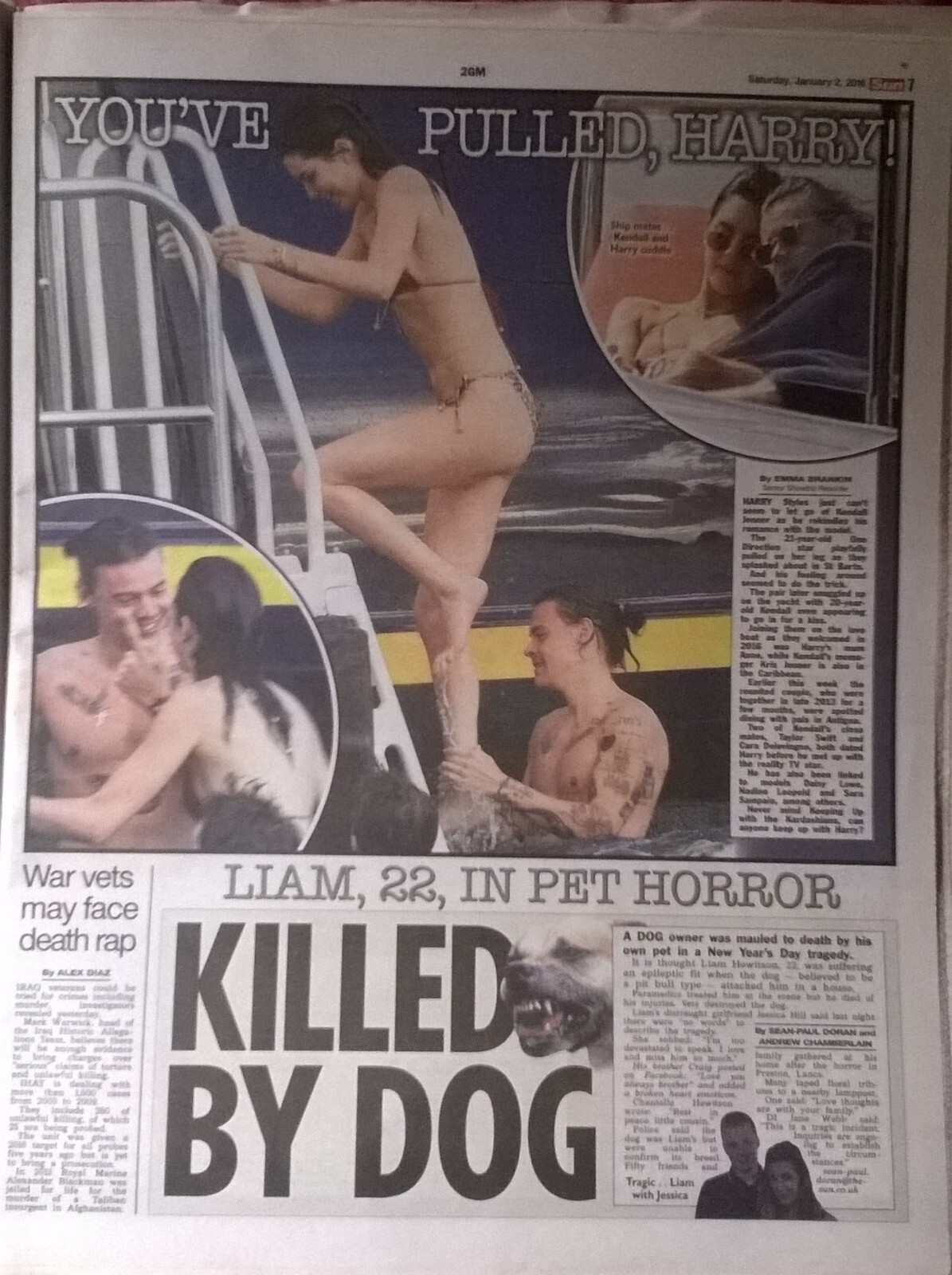 THE SUN 2 January 2016 – Alicia Viikander, Guns n’ Roses, Joe Wicks