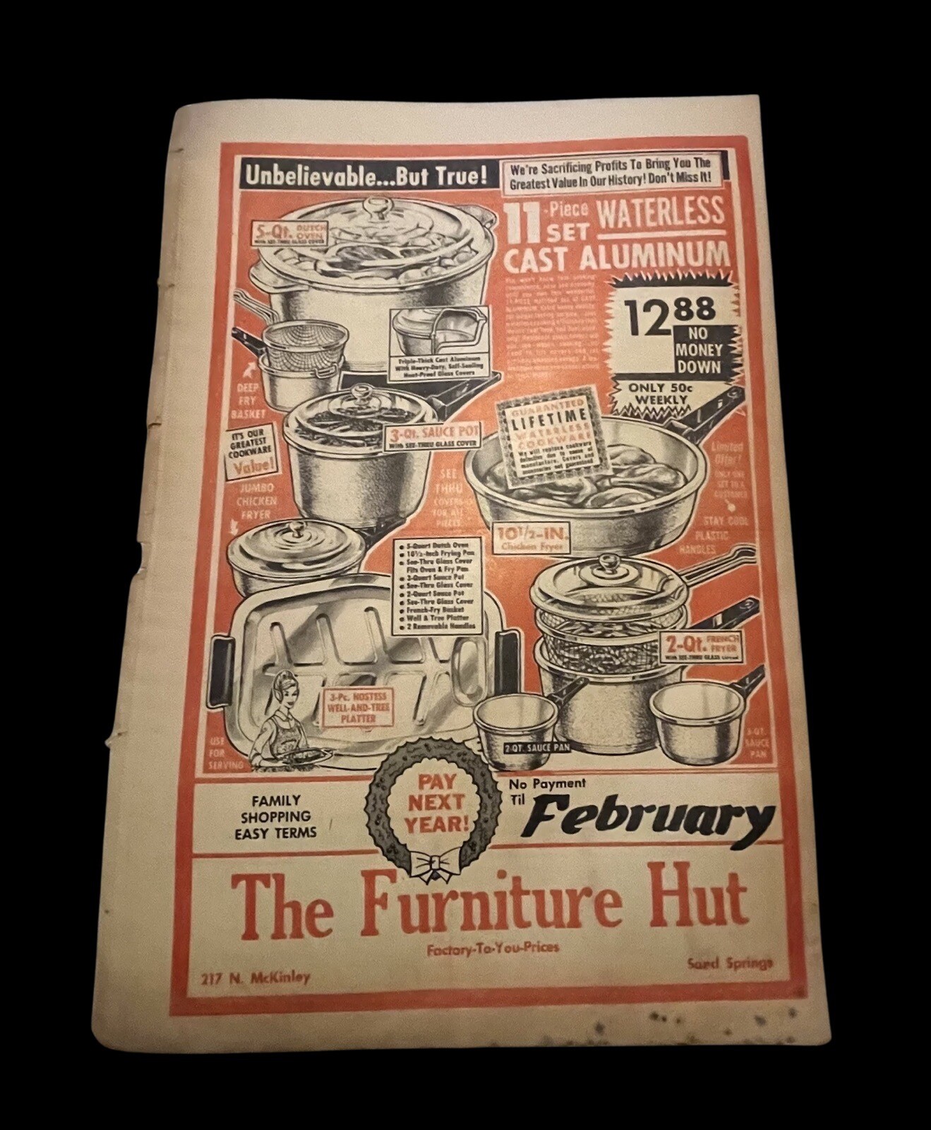 1960 Vintage Newspaper. The Times. Small Town Life in Sand Springs OK. GOOD